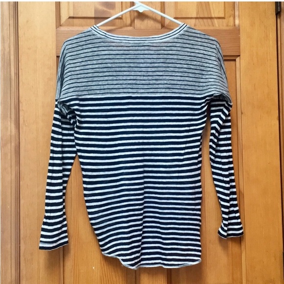 J. Crew Long Sleeve Striped Tee. Small. Linen. Lightweight. - Picture 4 of 4